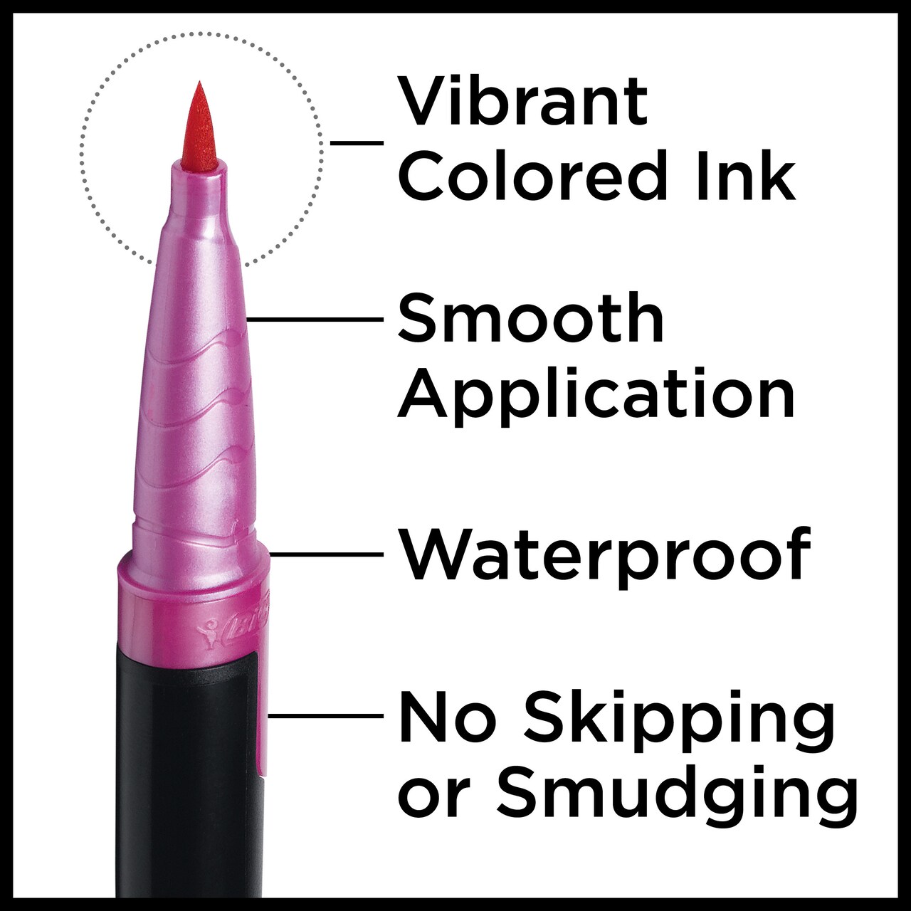 BODYMARK Bachelorette Pack, Temporary Tattoo Marker for Skin, Premium Brush Tip, Skin-Safe Temporary Tattoo Markers Set, 3-Count Marker Set, 6 Stencil Designs